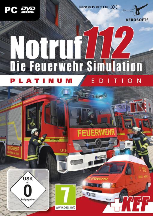 Produktbild Aerosoft Notruf 112 - Die Feuerwehr Simulation - Platinum Edition (PC, DE)