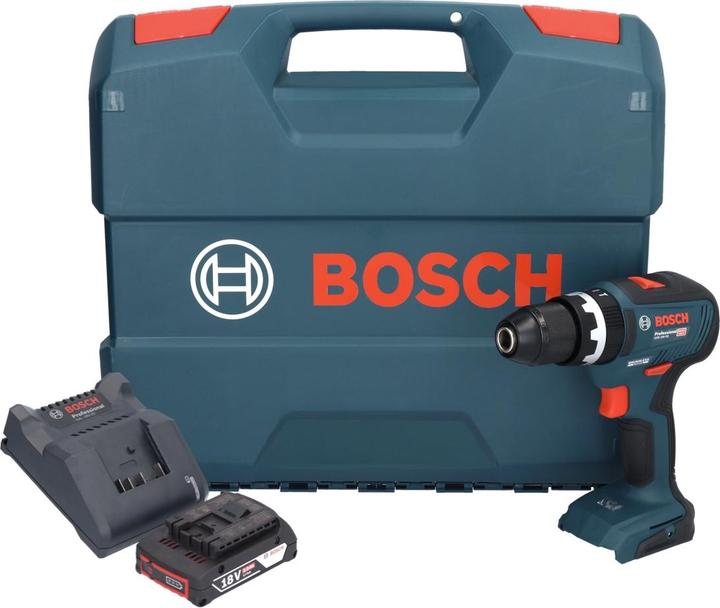 Productafbeelding Bosch Professional Bosch GSB 18V-55 Professional accu klopboormachine 18 V 55 Nm Borstelloos + 1x Accu 2.0 Ah + Lader (Oplaadbare batterij)