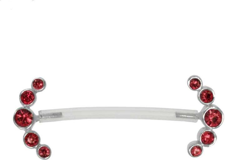 Bijouteria Brustpiercing (Bioplast, Silber 925, Kristall)