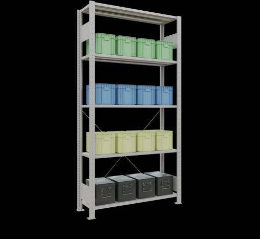 Immagine prodotto Schulte Lagertechnik MULTIplus150 sistema di scaffalatura di base senza bulloni con traversa