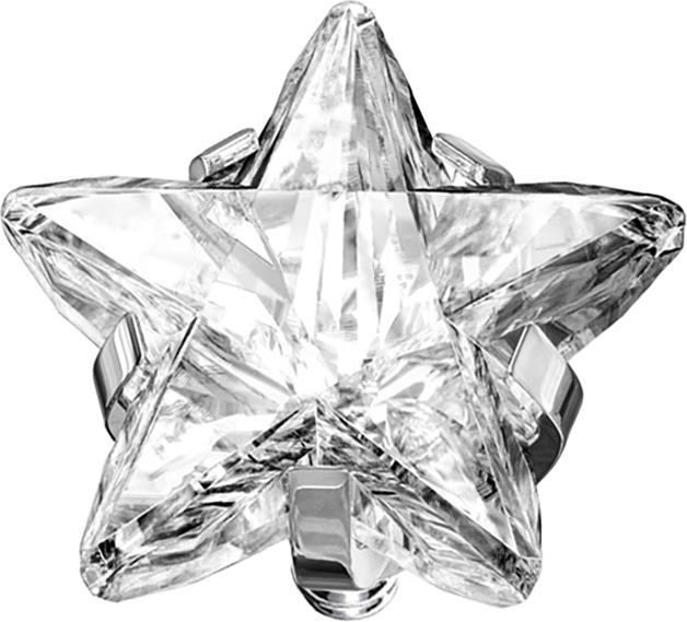 Produktbild Star Piercing Dermal Anchor silber Stern Kristall silber gefasst (Chirurgenstahl 316L)