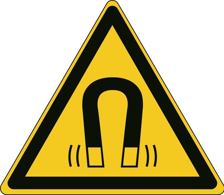 Actual product image Brady ISO safety sign - Magnetic field warning