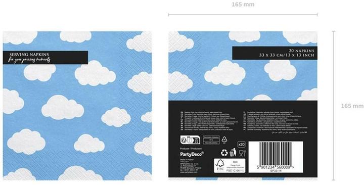 Produktbild Partydeco Napkins (20 x, 33 x 33 cm)