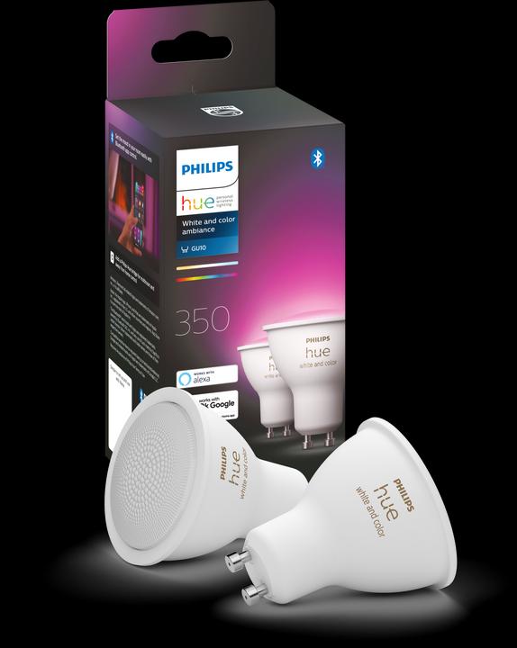 Actual product image Philips Hue White & Color Ambiance BT (GU10, 5.70 W, 350 lm, 2 x, G)