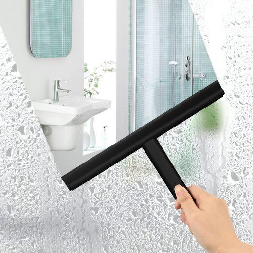 Actual product image Emke Shower Squeegee with Holder, 215mm, Black