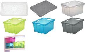 Actual product image keeeper Storage box "franz", 24 litres, crystal-grey (24 l)