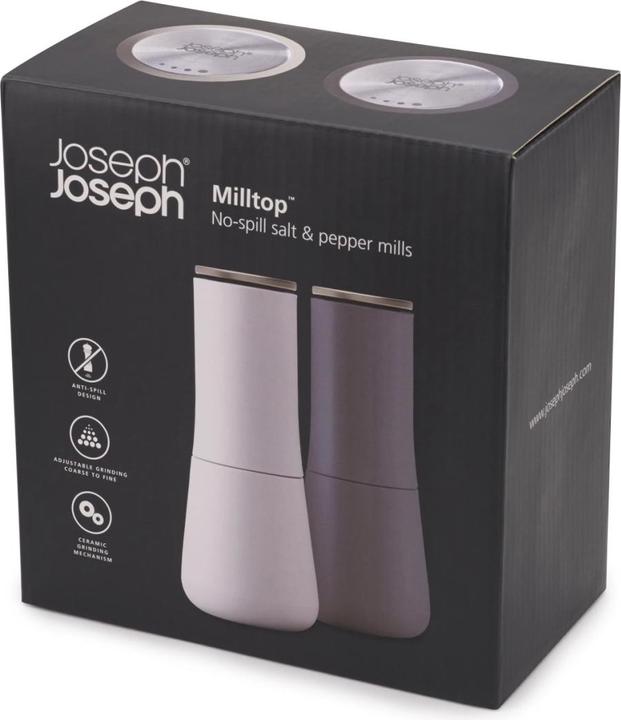 Actual product image Joseph Joseph Milltop salt and pepper mill (Pepper, Salt)