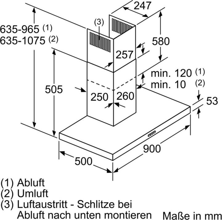Produktbild Neff DBBC920N Wandmontiert Edelstahl ³/h D (Wandhaube)