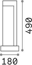 Image du produit Ideal lux TITANO LED Lampadaire 9W Granit IP55 blanc neutre 157856 (540 lm)
