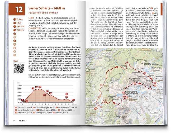 Produktbild Wanderführer Bozen, Sarntal, Ritten, Eppan, Kalterer See, Seiser Alm, Rosengarten, 55