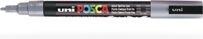 Posca Fine Marker PC-3M (Grey, 0.90 mm, 1 x)