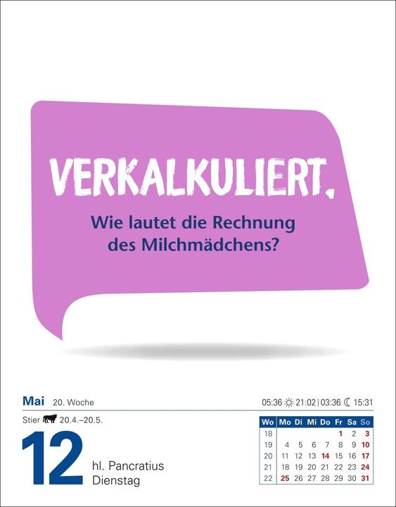 Actual product image Harenberg Was so nicht im Lexikon steht Tagesabreisskalender 2026 - Kuriositäten, Histörchen und merkwürdige (German)