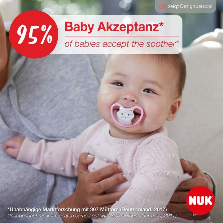 Actual product image NUK Dummy Pacifier 2-pack Space - Silicone 0-6 M - Fox / (2 x, from birth)
