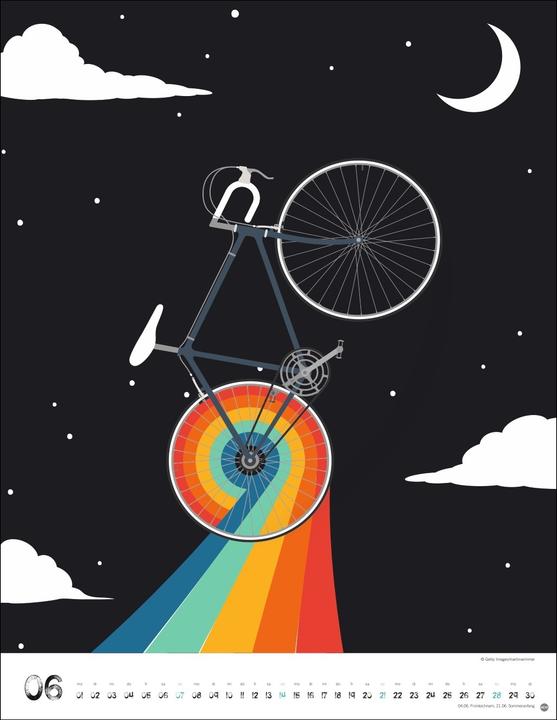 Produktbild Bike Art Posterkalender 2026 (34 x 44 cm, Harter Einband, Deutsch)