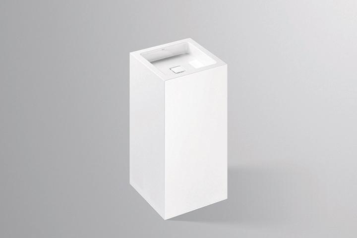 Produktbild Alape Waschtisch WT.RX450QS, quadratisch B: 455mm H: 900mm T: 507mm, 4804000000, weiss (507 mm, 455 mm)