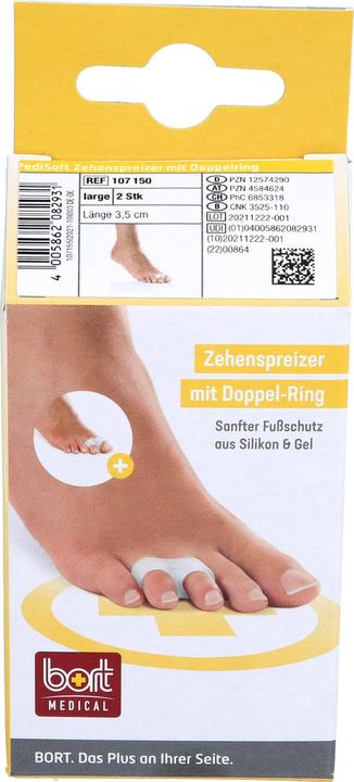 Produktbild Bort Medical PediSoft Zehenspreizer L mit doppel Ring (Zehentrenner, 498.67 ml)