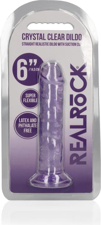 Produktbild RealRock Straight Realistic Dildo with Suction Cup - 6" / 14,5