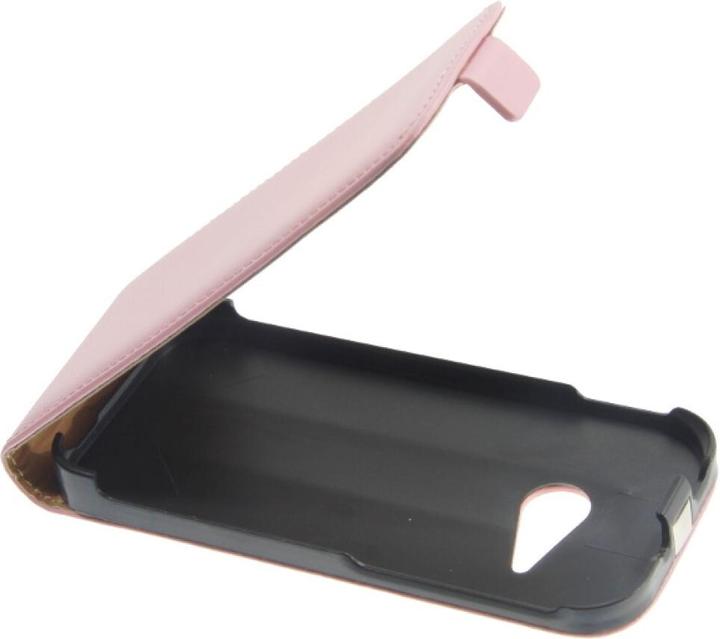 Actual product image OEM Slim Leather Flip Case HTC M8 mini pink (HTC One Mini 2)