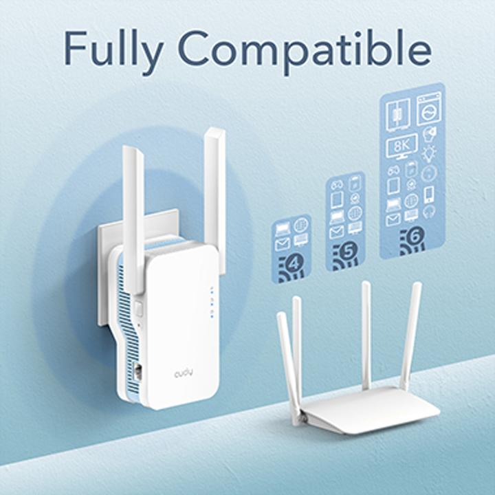 Produktbild Cudy RE1200 Wi-Fi signal booster (867 Mbit/s, 300 Mbit/s)