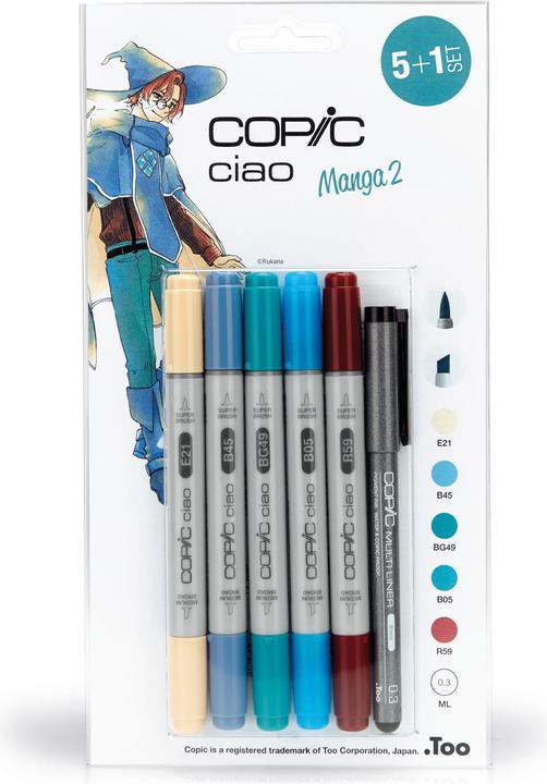 Immagine prodotto Copic Ciao Manga 2 (Multicolore, 3 mm, 6 x)