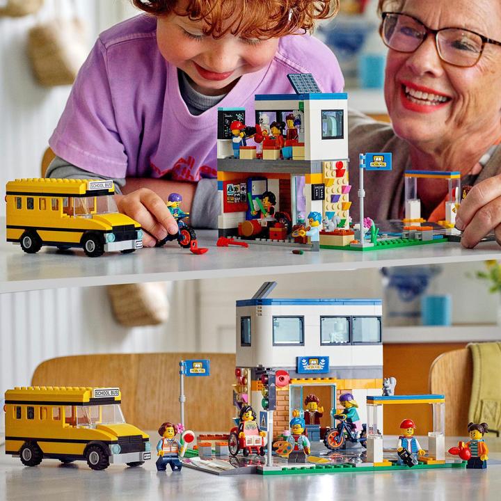 Produktbild LEGO Schule mit Schulbus (60329, LEGO City)