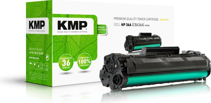 Produktbild KMP H-T112 Toner kompatibel mit HP CB 436 A (BK)