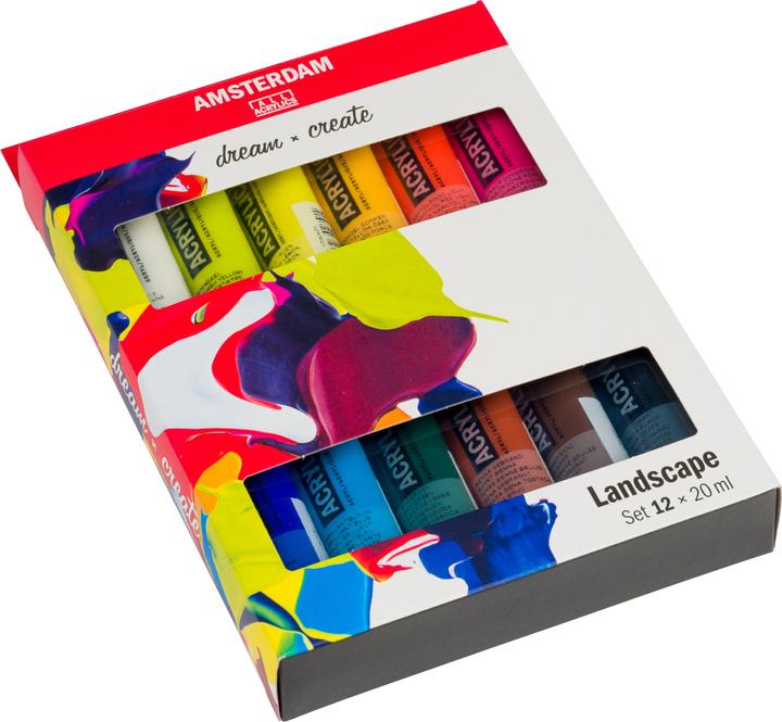 Productafbeelding Amsterdam Acrylverf Landschap 12 tubes à 20 ml (Veelkleurig, 20 ml)