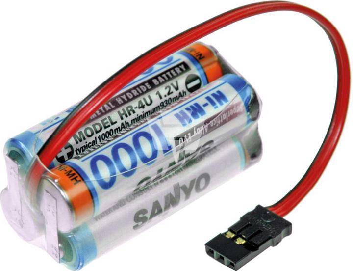 Sanyo récepteur batterie 1000 mah 4,8 volt uni aaa (4.80 V, 1000 mAh)