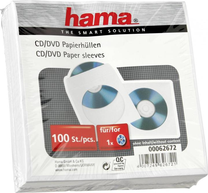 Actual product image Hama CD/DVD paper sleeves