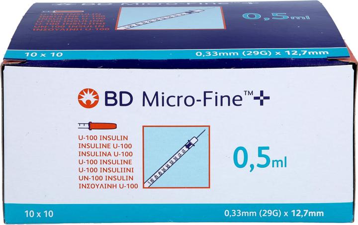 Produktbild BD + U100 Insulin Spritzen 12.7 x 0.33 mm (Insulinspritze)