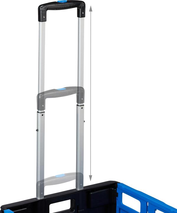 Actual product image Relaxdays Folding Shopping Trolley, Telescopic Handle