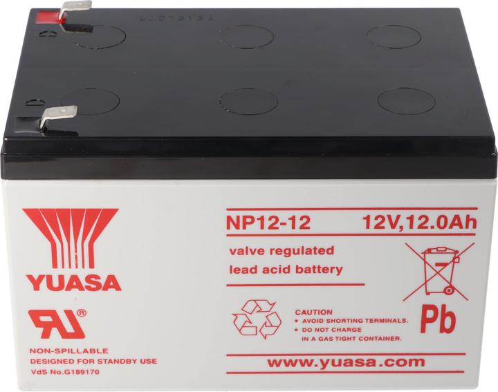 Actual product image Yuasa Akku NP12-12 (12 V, 12 Ah)