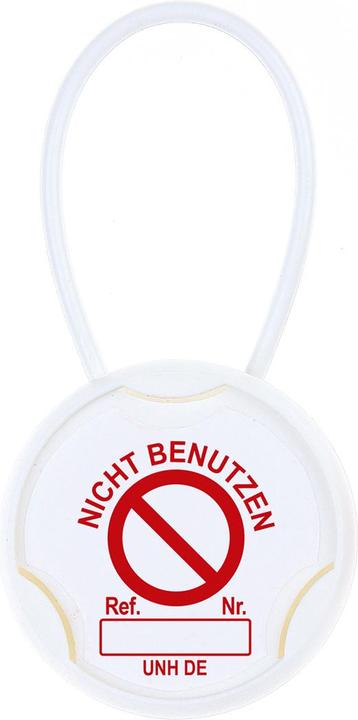 Produktbild Brady UNI-DE-UNH-6-A, Unitag® Halter, Paket mit 20 Unitaghaltern (Rot auf Weiss), 20 Nylonschlingen