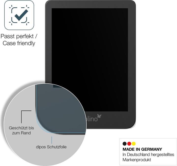 Actual product image Dipos Anti-Shock Screen Protector Matte (1 Piece, Tolino Shine 4)