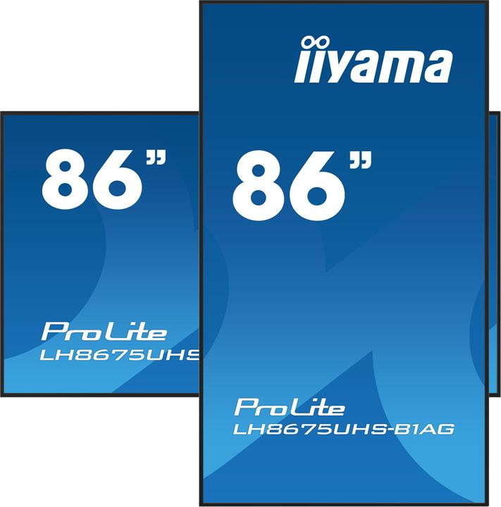Produktbild iiyama 217,4cm(85,6") LH8675UHS-B1AG 16:9 3xHDMI+2xUSB IPS retail (Speditionsversand) (3840 x 2160 Pixel, 85.60")