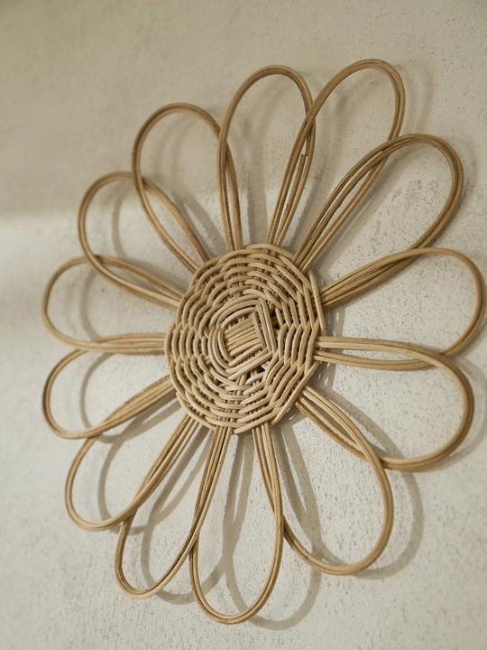 Produktbild Vertbaudet 5er-Set Kinderzimmer Deko-Blumen aus Rattan BOHO