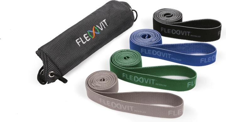 Immagine prodotto Flexvit Powerbands Set (1 m, Light, Medio, Strong, Extra strong)