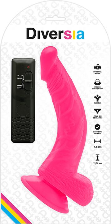 Produktbild Diversia Flexibler Vibrierender Dildo 21,5 cm - Lila