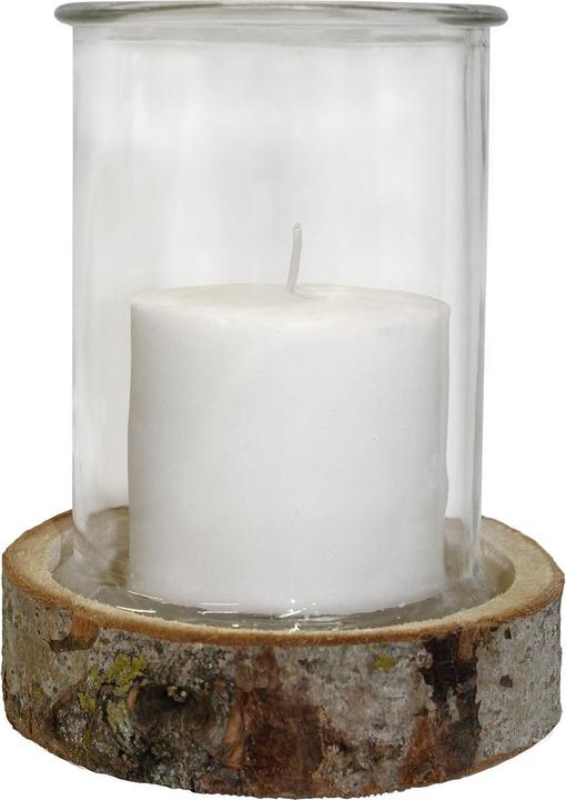 Actual product image Natura Punto Candle Glass Lantern on Wooden Base (1 x, 13 x 17 cm)
