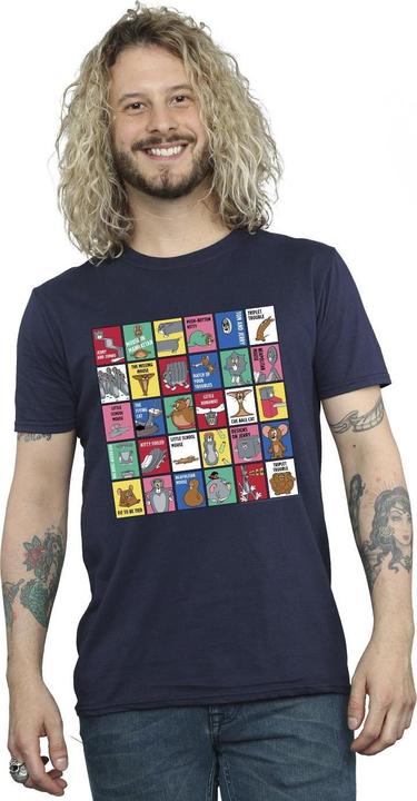 Actual product image Tom & Jerry Mens Grid Squares T-Shirt (XXL)