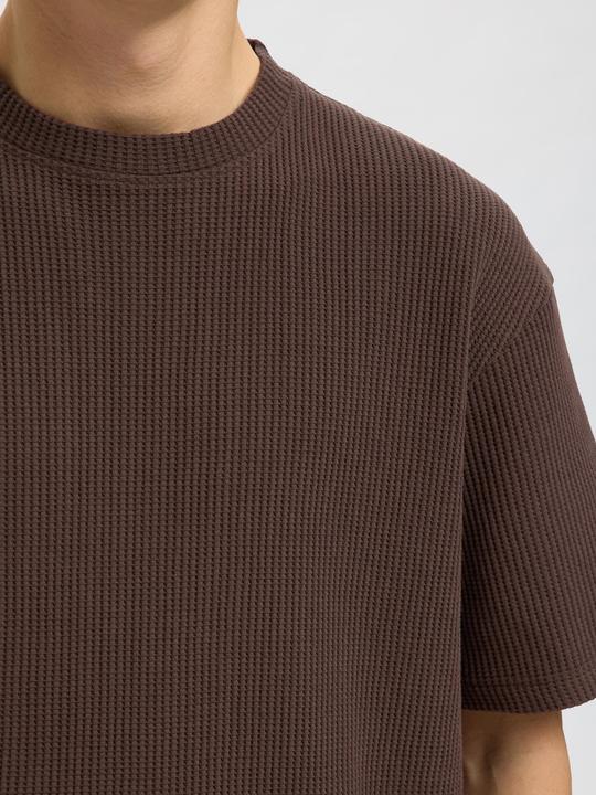 Actual product image Selected Homme Relaxed Fit Waffelmuster T-Shirt (L)