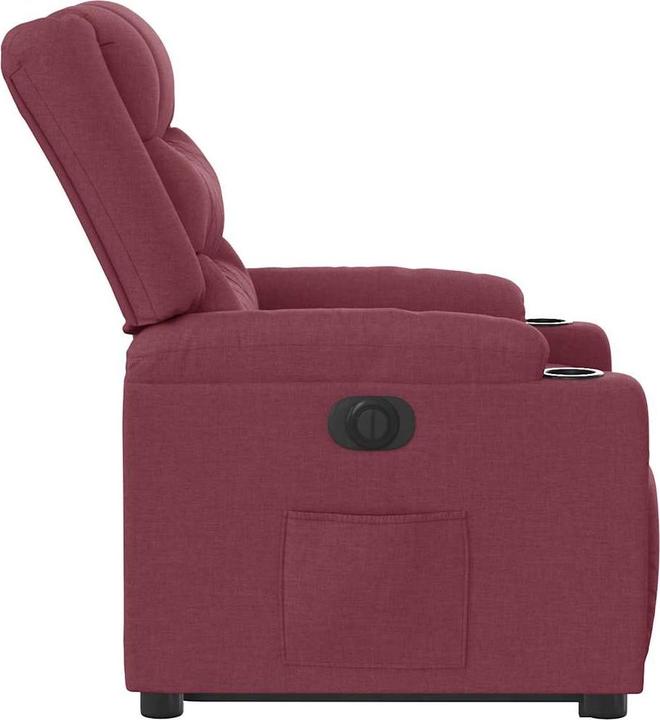 Produktbild VidaXL Elektrischer Massagesessel mit Aufstehhilfe Weinrot Stoff