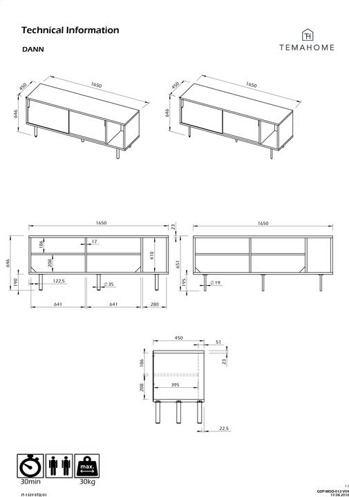 Image du produit Temahome Dann (165 x 46 x 66 cm)