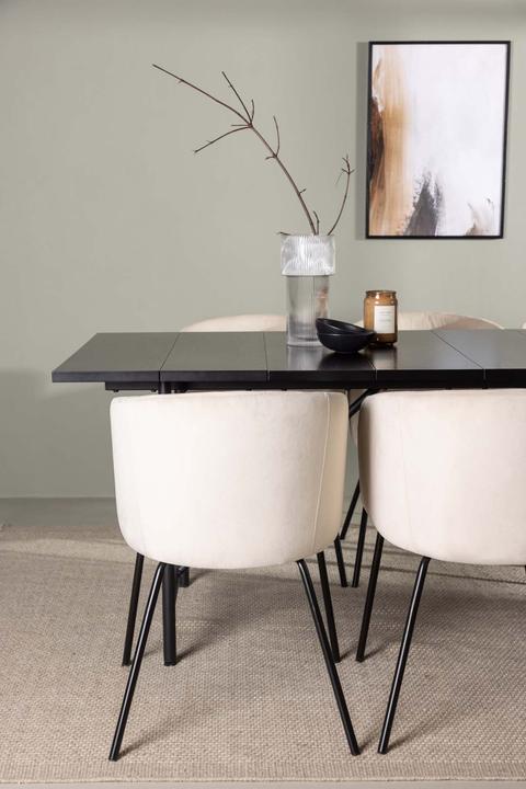 Actual product image Ebuy24 Dining set Astrid 9 (7-piece) (90 x 75 x 200 cm)