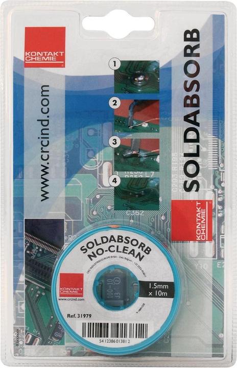 Produktbild Kontakt Chemie Entlötlitze SOLDABSORB 1,5 mm x 1,5 m 2er-Pack (Entlötset)