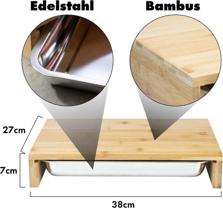 Actual product image Hermex Kitchen Board Cutting Mat Wooden Cutting Board Work Board