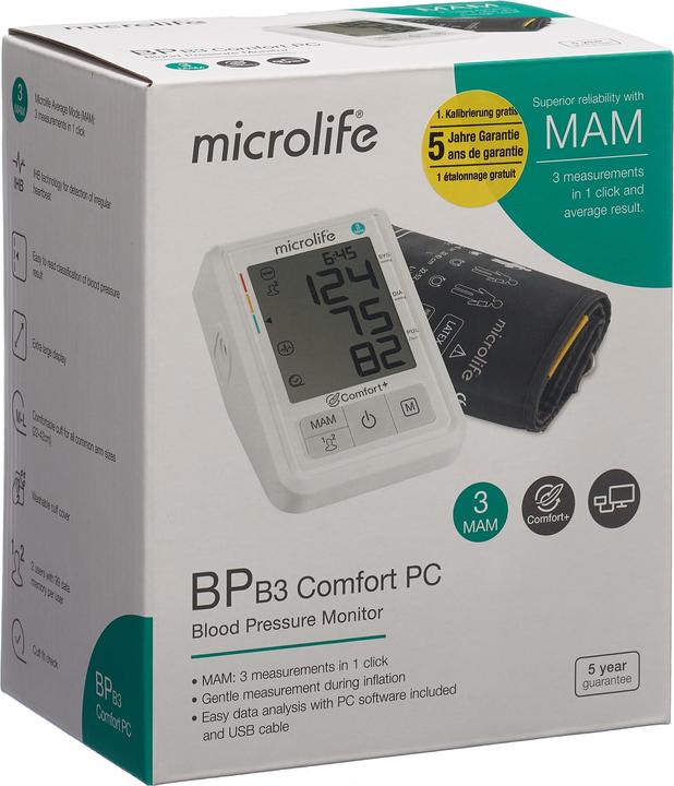 Produktbild Microlife BP B3 Comfort (Blutdruckmessgerät Oberarm)