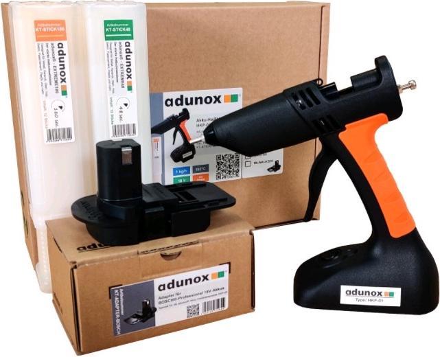 Adunox Kit HKP y compris adaptateur Makita Pistolet à colle HKP01 Kit avec colle