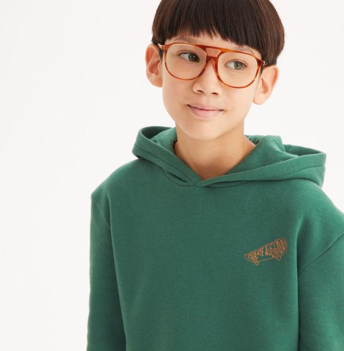 Image du produit La Redoute Collections Sweat à capuche avec motif skateur sur le devant (116)