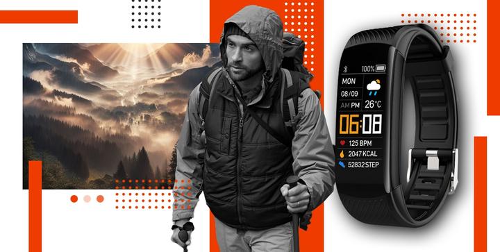 Image du produit Giewont Fit&GO Duo GW200-9 Smartband - Noir + bracelet Power orange